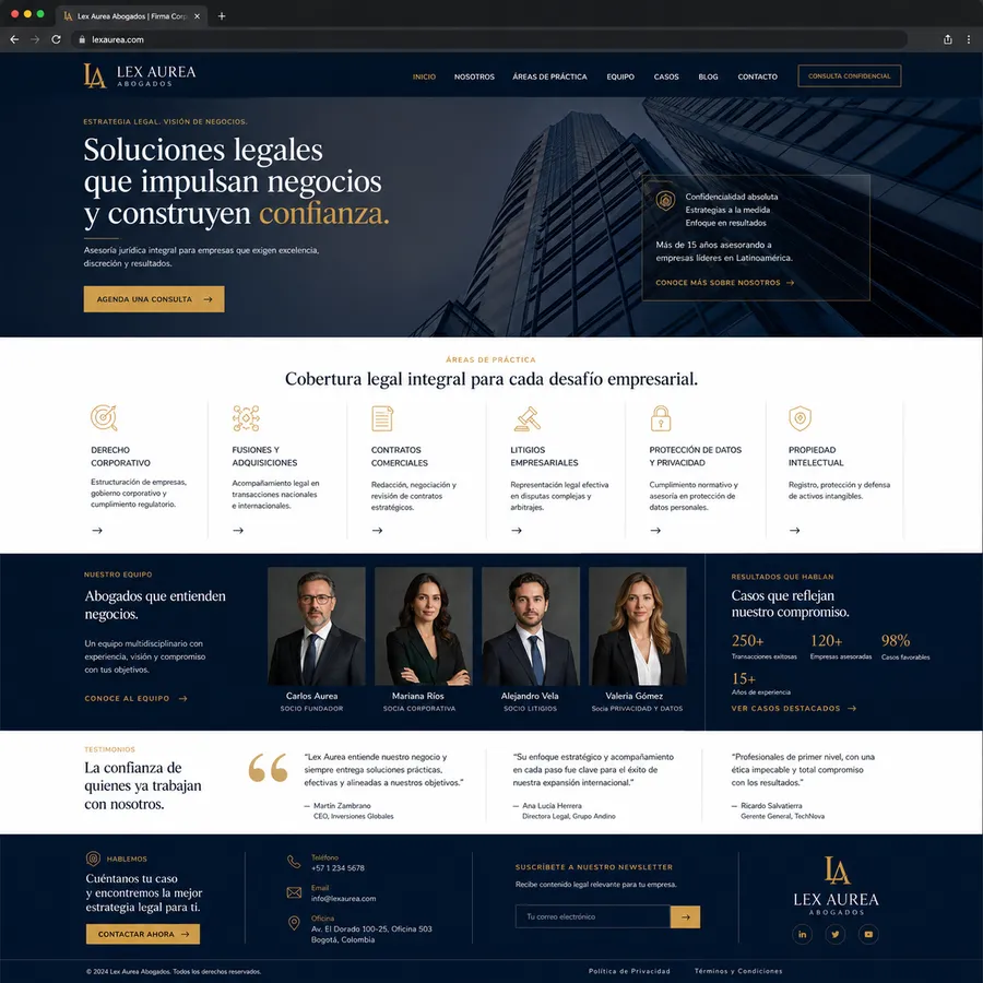 Lex Aurea — sitio corporativo