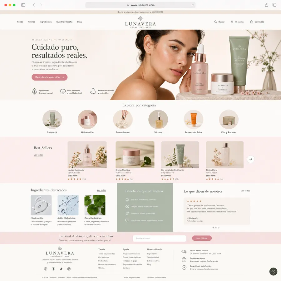 Lunavera — e-commerce