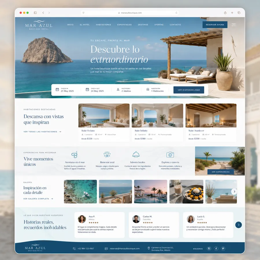 Mar Azul — diseño web