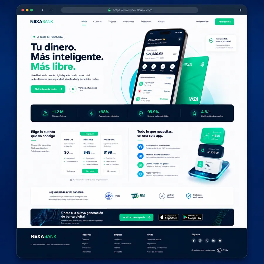NexaBank — web app
